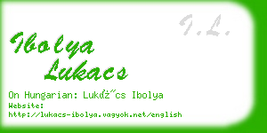 ibolya lukacs business card